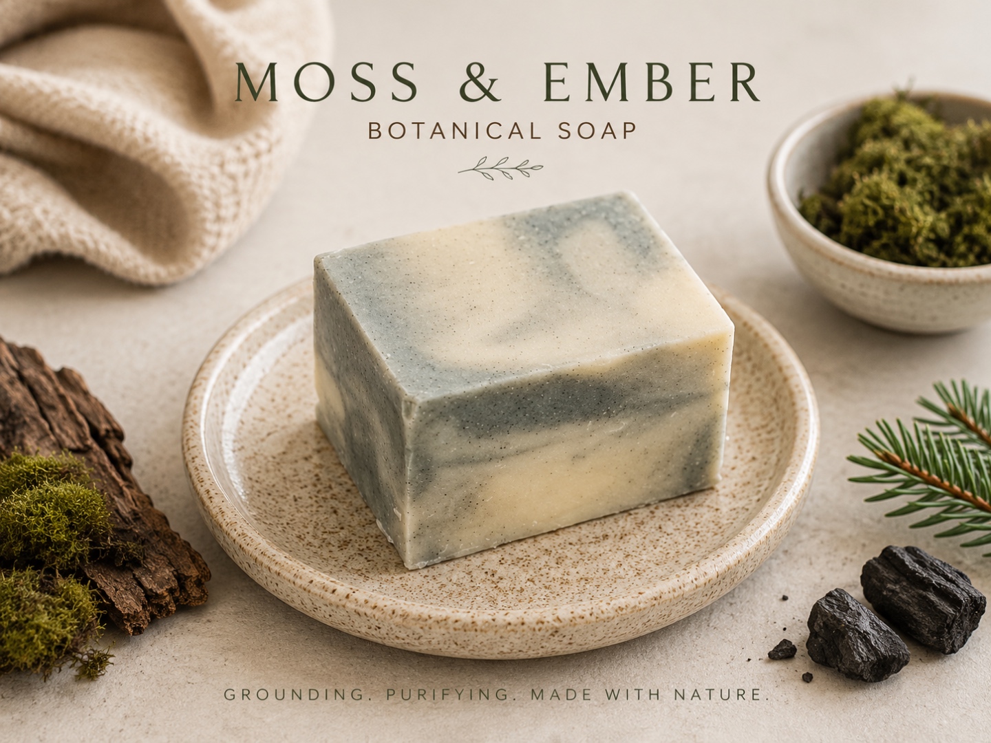Moss & Ember soap bar